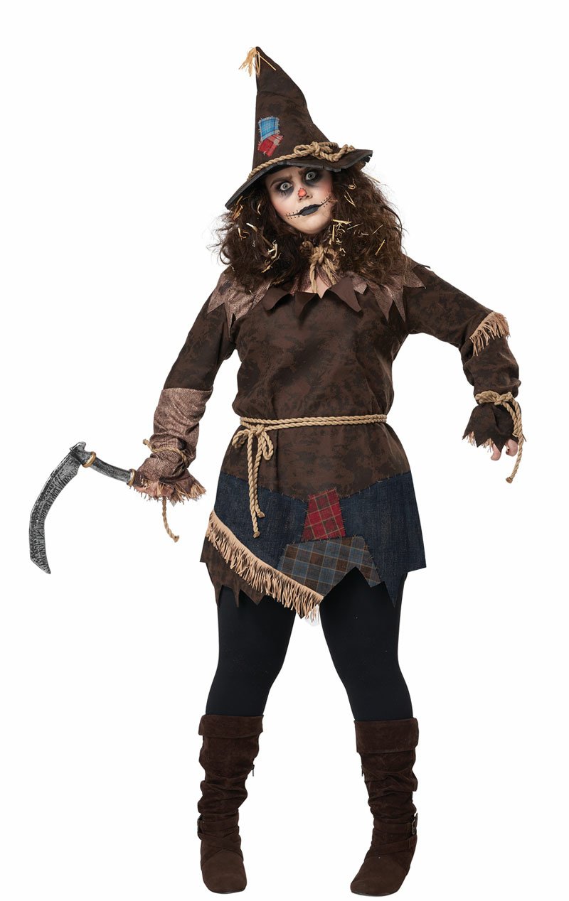 Womens Plus Size Creepy Scarecrow Costume - Simply Fancy Dress