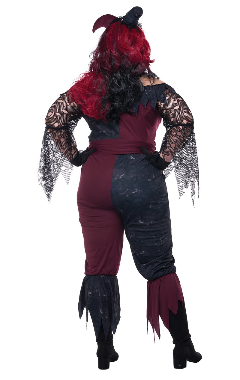 Womens Psycho Jester Plus Size Costume - Simply Fancy Dress