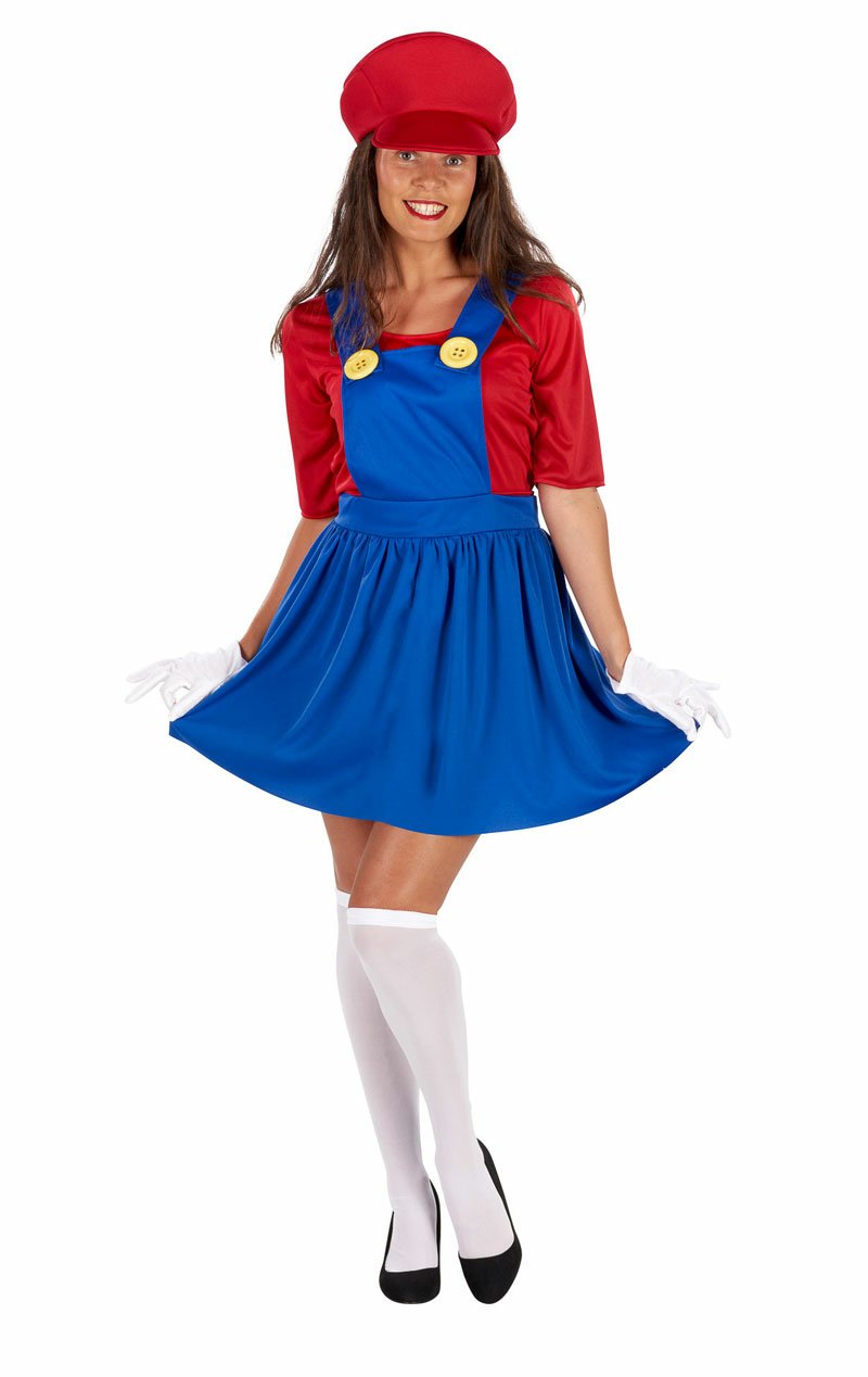 Womens Red Italian Plumber Dress - Simply Fancy Dress