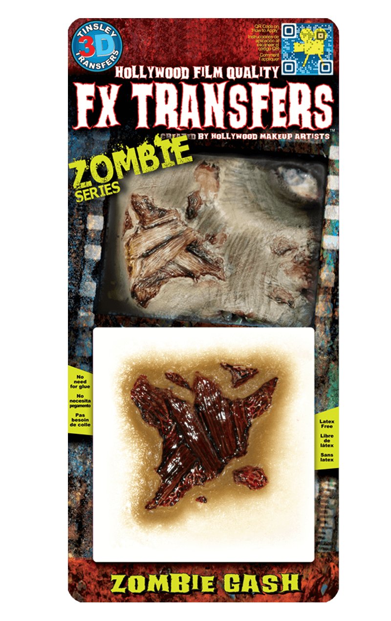 Zombie Gash FX Transfer - Simply Fancy Dress