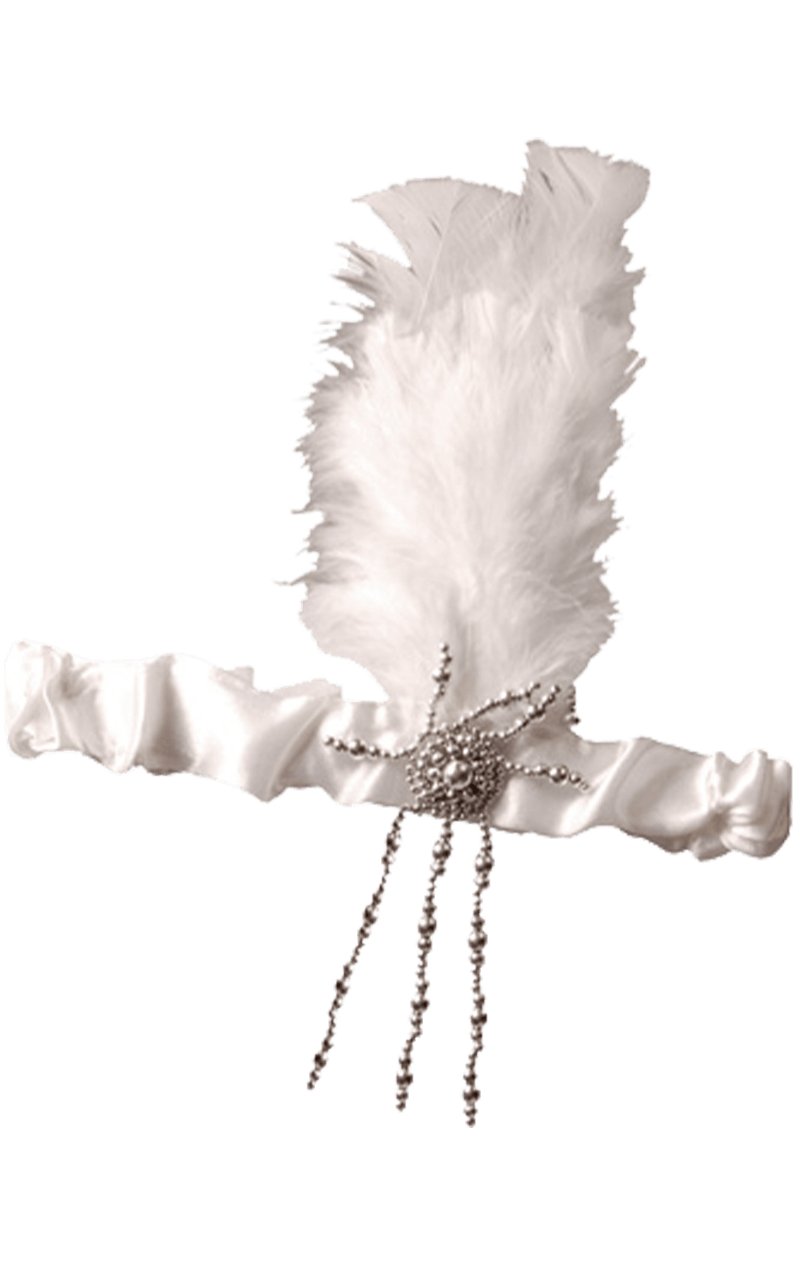 20s White Flapper Headband - Simply Fancy Dress