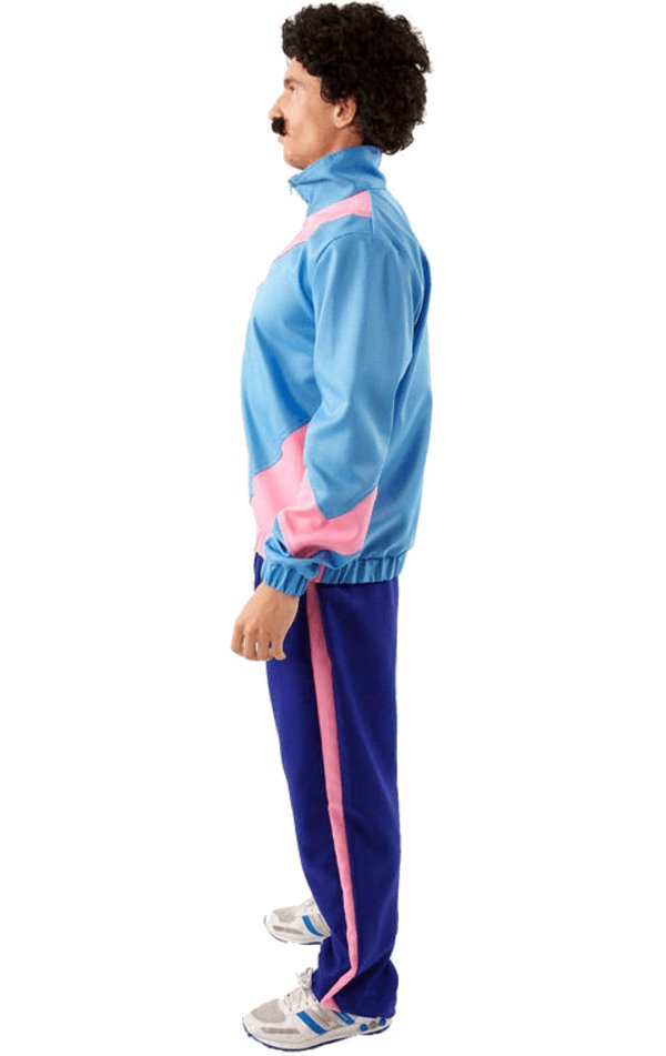 Mens 80s Costume Height Fashion Scouser Tracksuit Shell Suit Blue 1980s Party - Foto 7