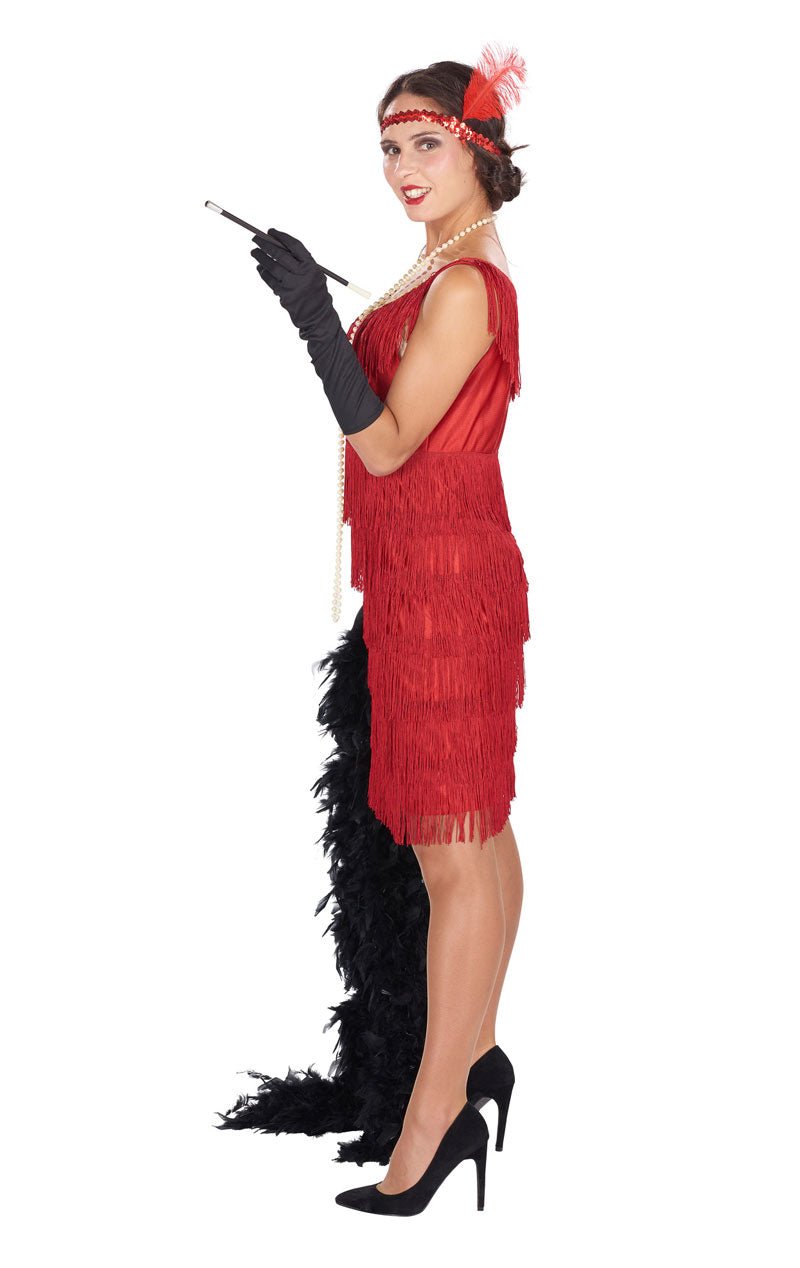 Adult 20s Red Flapper Costume - Simply Fancy Dress