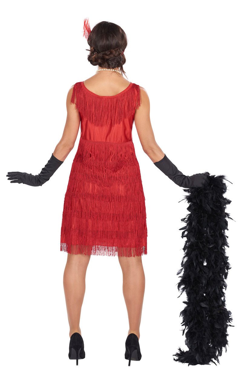 Adult 20s Red Flapper Costume - Simply Fancy Dress