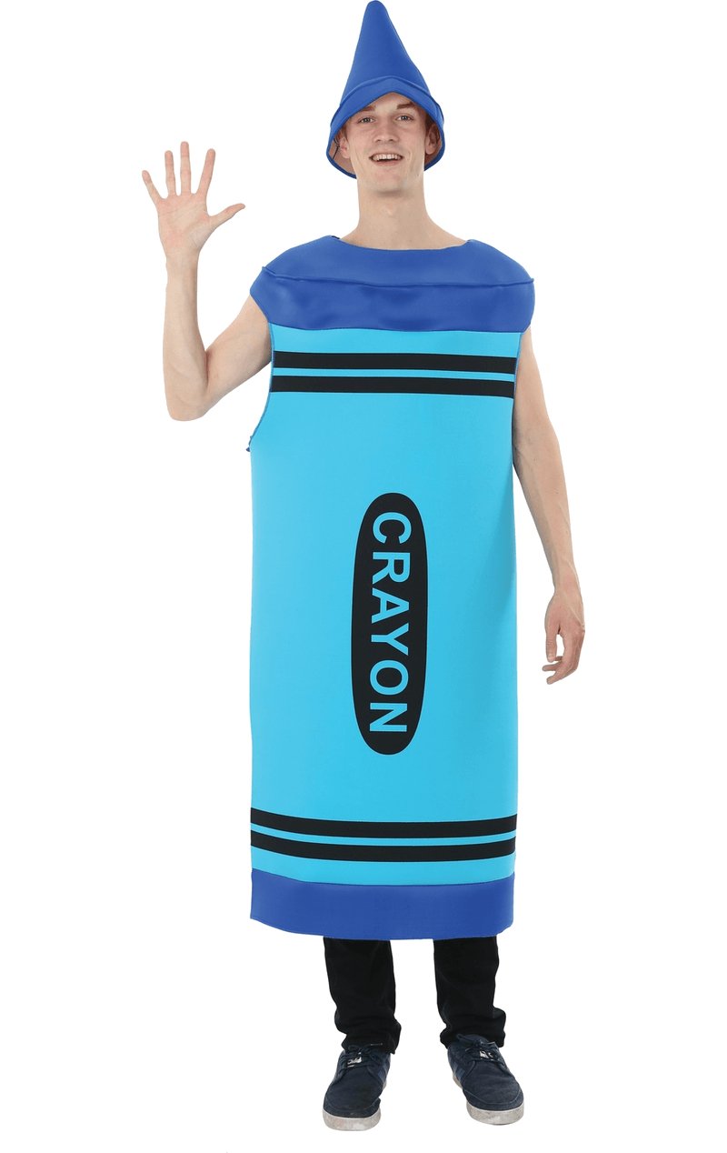 Adult Blue Crayon Costume - Simply Fancy Dress