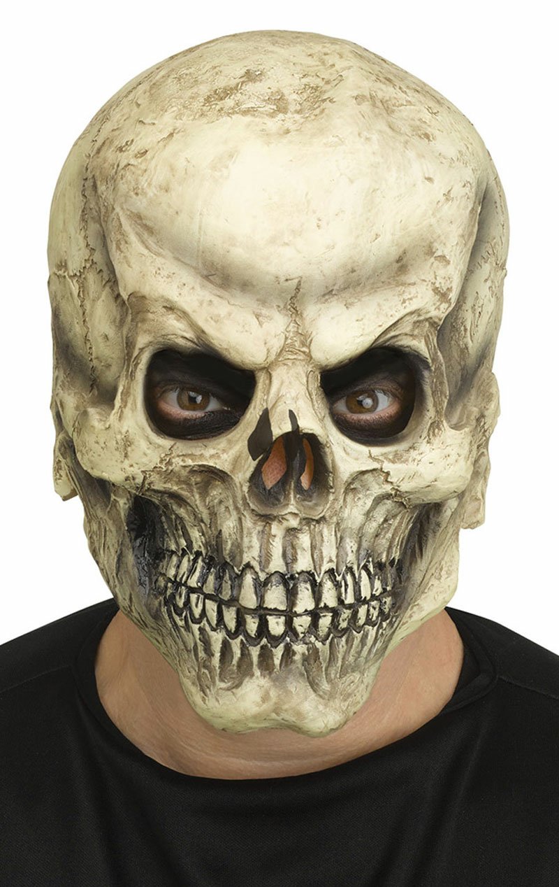 Adult Brown Skull Halloween Mask - Simply Fancy Dress