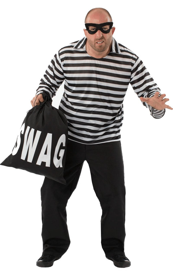 Adult Burglar Bill Robber Costume - Simply Fancy Dress