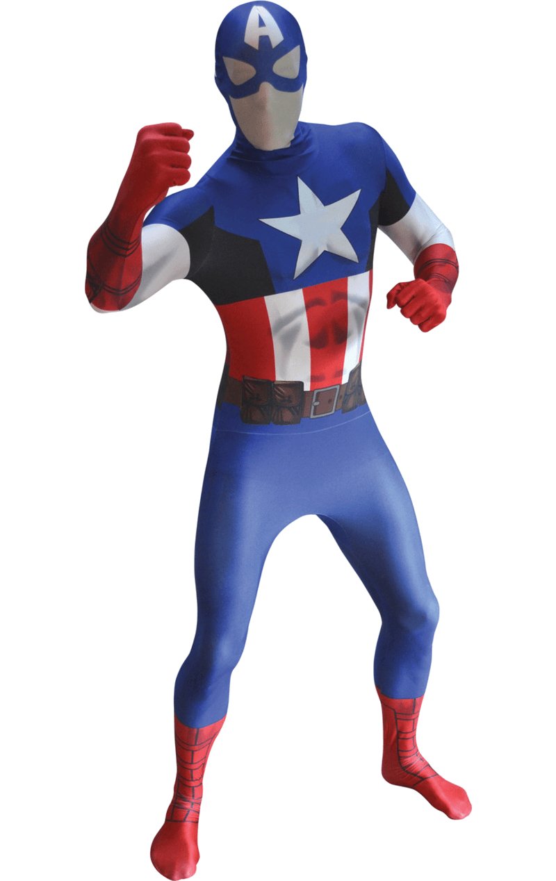 Adult Captain America Morphsuit - Simply Fancy Dress