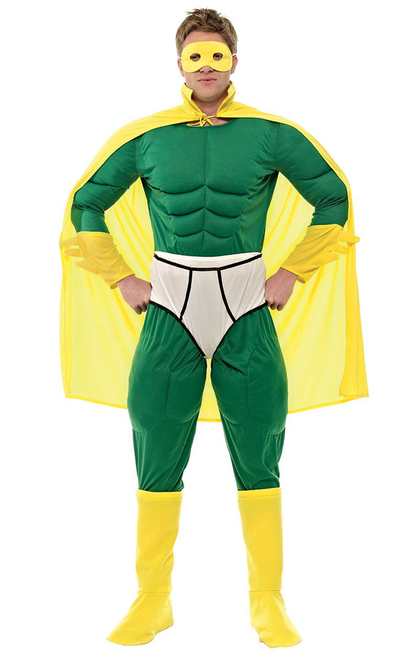 Adult Captain Y-Fronts Super Hero Costume - Simply Fancy Dress