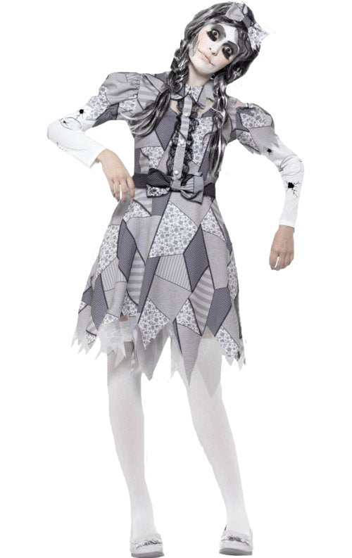 Adult Damaged Doll Halloween Costume - Simply Fancy Dress