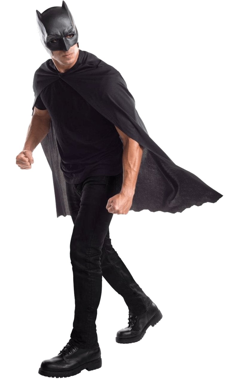 Adult Dawn of Justice Batman Mask and Cape - Simply Fancy Dress