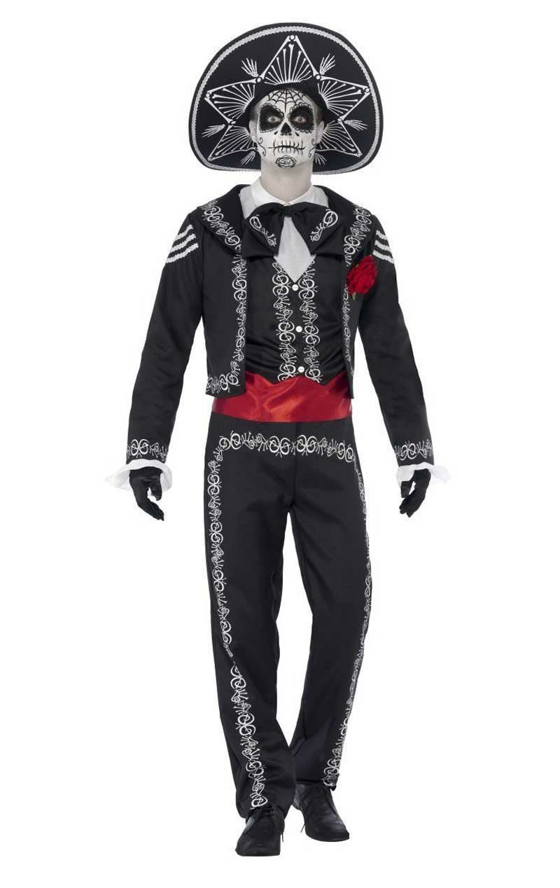 Adult Day of the Dead Senor Bones Costume - Simply Fancy Dress