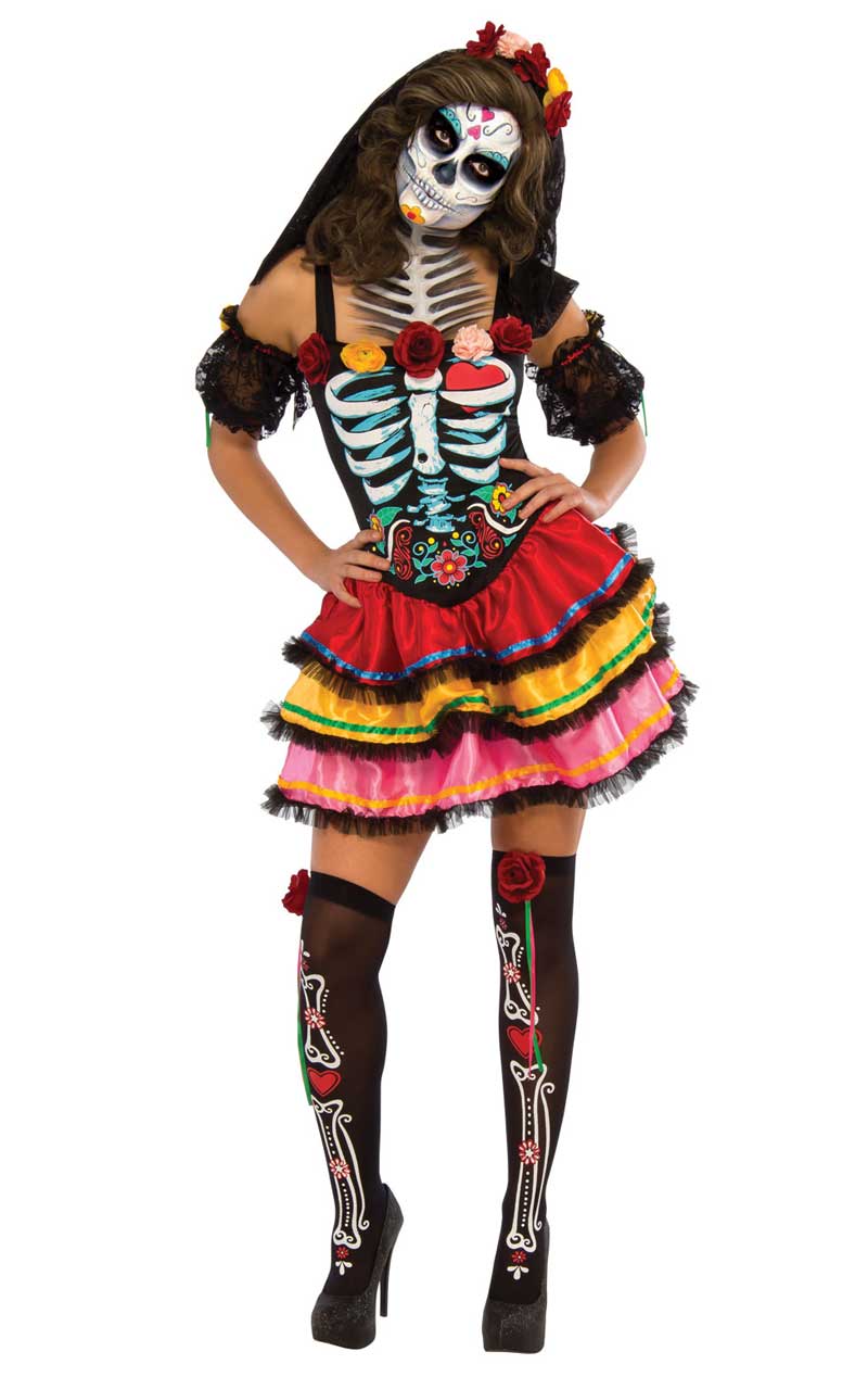 Adult Day of the Dead Senorita Costume - Simply Fancy Dress