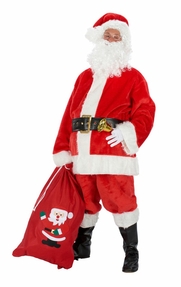 Adult Deluxe Plush Santa Costume - Simply Fancy Dress