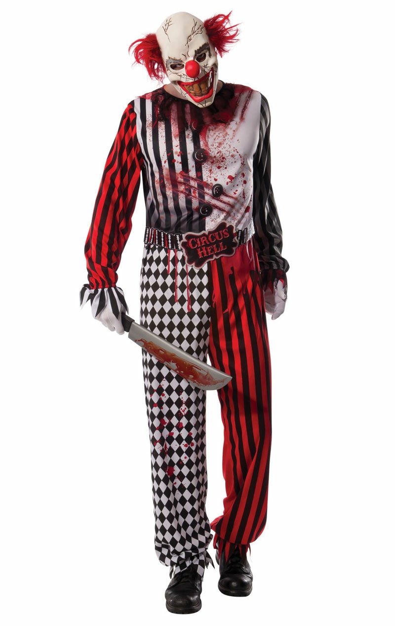 Adult Evil Clown Halloween Costume - Simply Fancy Dress