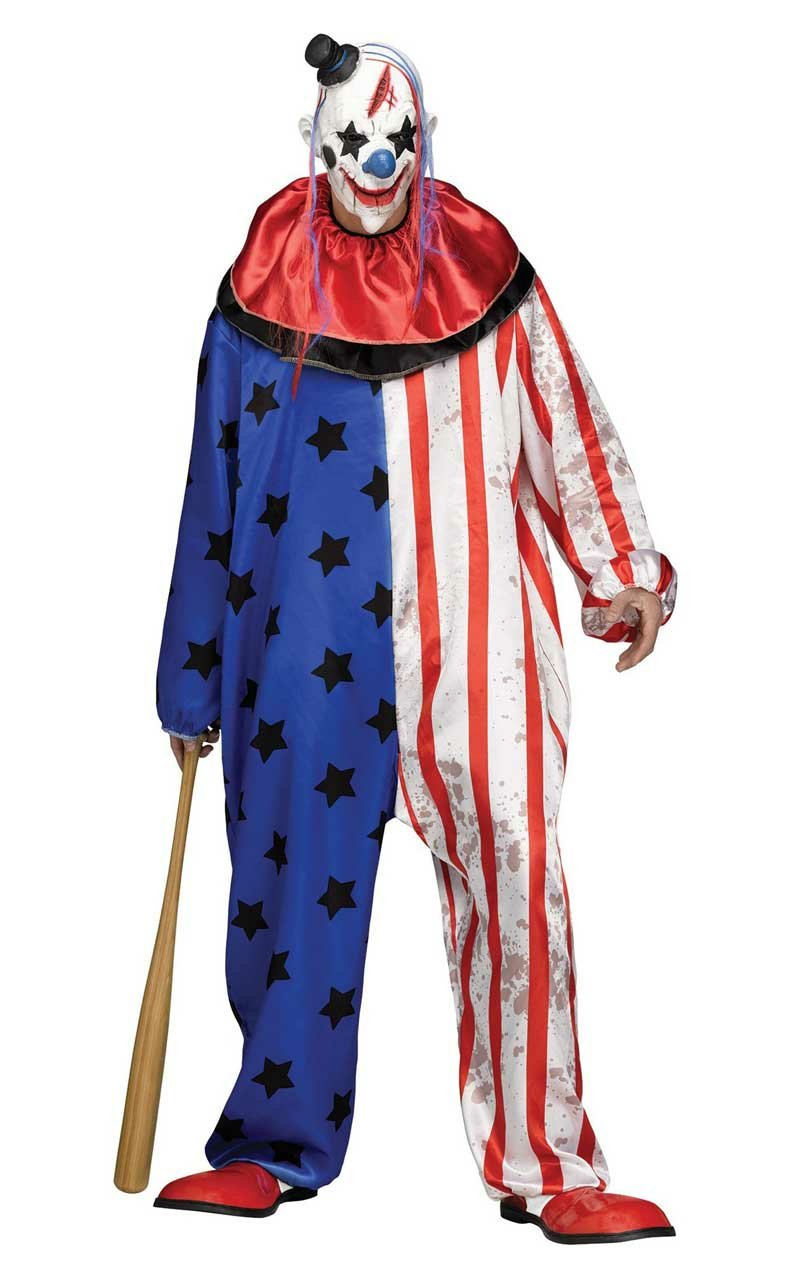 Adult Evil Clown Halloween Costume - Simply Fancy Dress