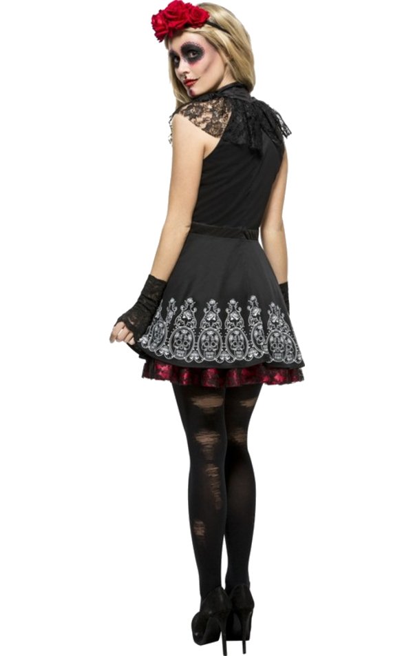 Adult Fever Day Of The Dead Costume - Simply Fancy Dress