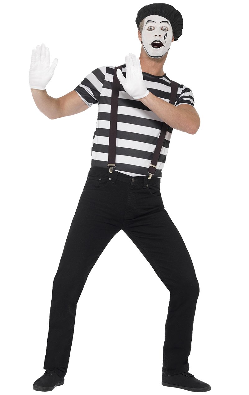 Adult Gentleman Mime Artist Costume - Simply Fancy Dress