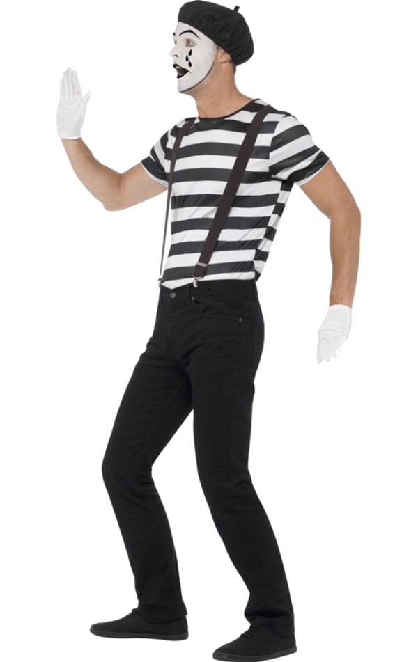 Adult Gentleman Mime Artist Costume - Simply Fancy Dress