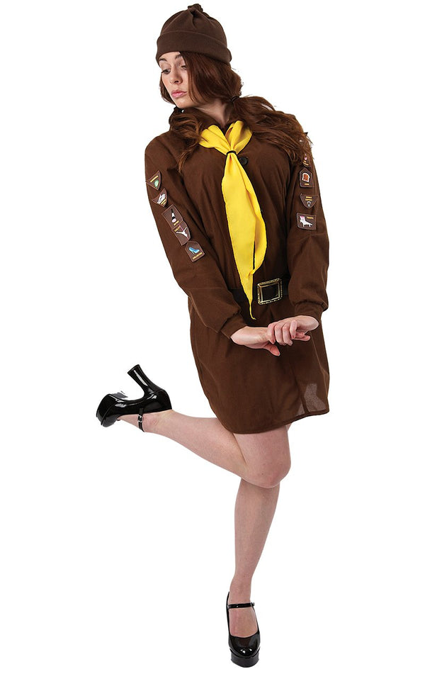 Adult Girl's Brownie Uniform Costume - Simply Fancy Dress