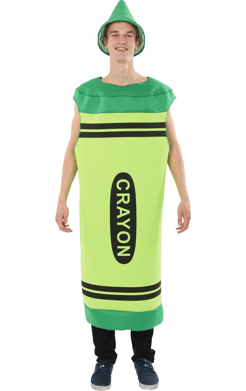 Adult Green Crayon Costume - Simply Fancy Dress
