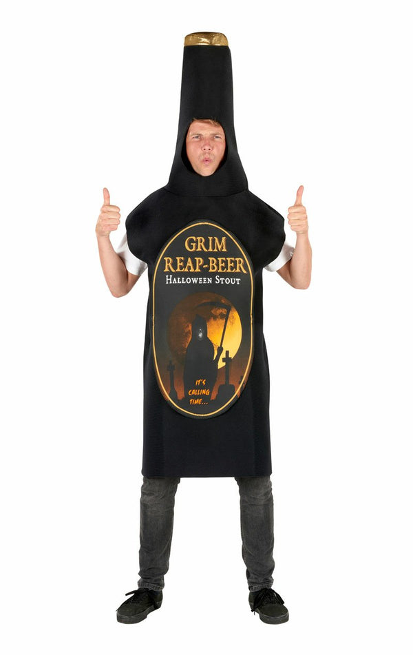 Adult Grim Reaper Beer Bottle Costume - Simply Fancy Dress
