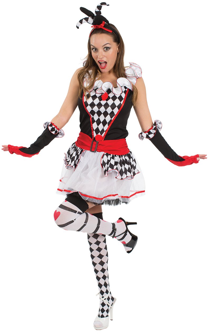 Adult Harlequin Jester Fancy Dress Costume - Simply Fancy Dress