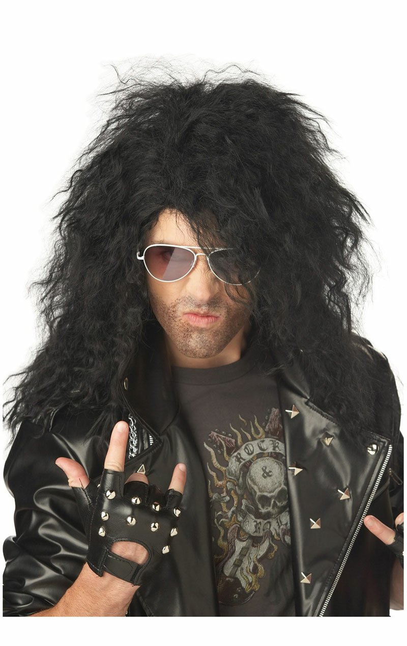 Adult Heavy Metal Rocker Black Wig - Simply Fancy Dress