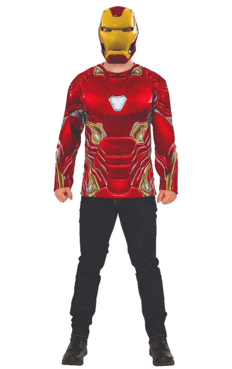 Adult Iron Man Top & Facepiece - Simply Fancy Dress