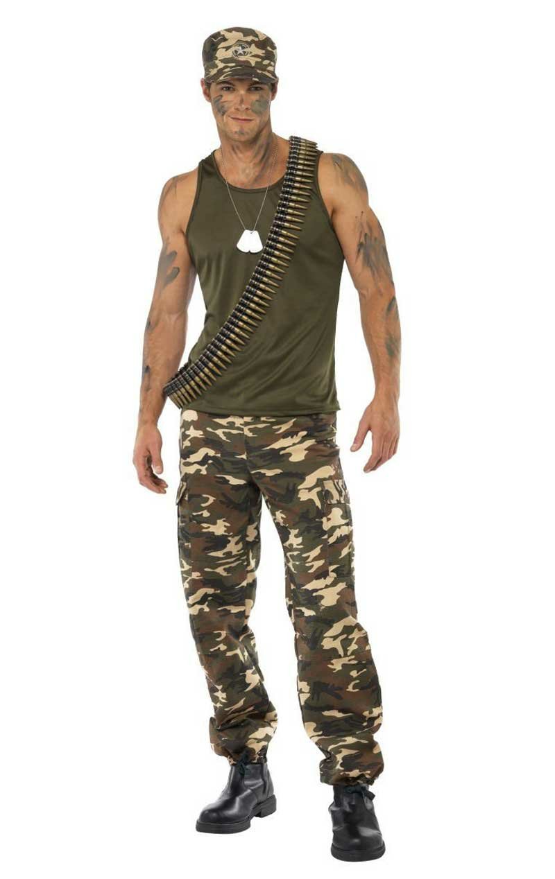 Adult Khaki Camo Costume - Simply Fancy Dress