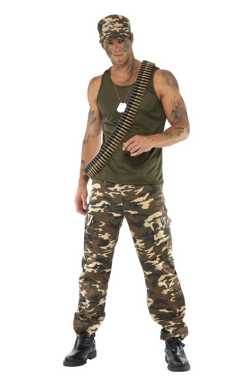 Adult Khaki Camo Costume - Simply Fancy Dress