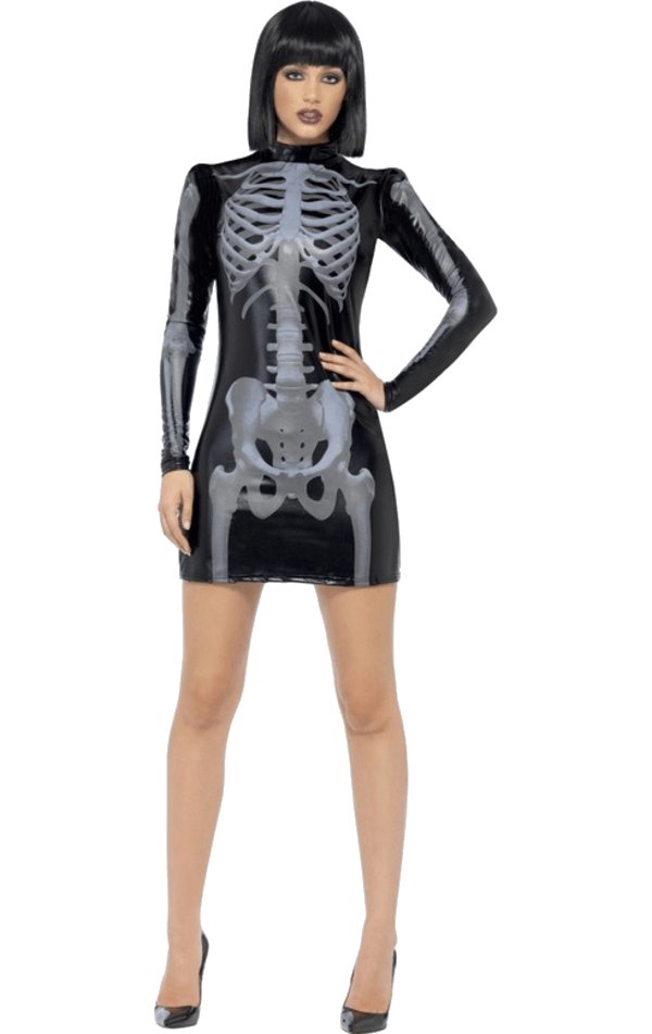 Adult Miss Whiplash Skeleton Costume - Simply Fancy Dress