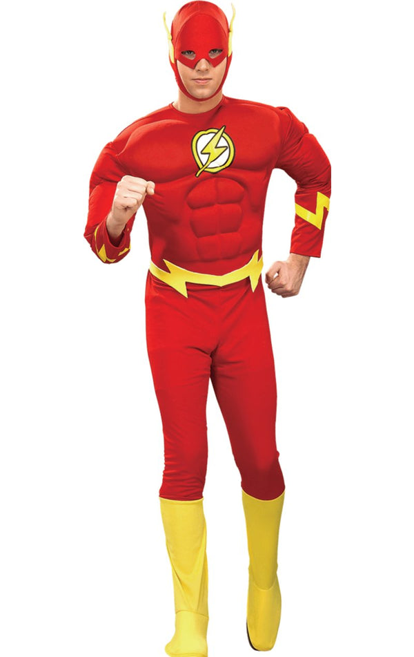 Adult Muscle Chest The Flash Super Hero Costume - Simply Fancy Dress