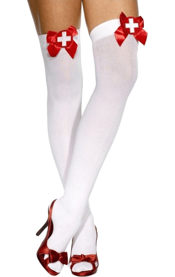 Adult Nurse Thigh High Stockings - Simply Fancy Dress