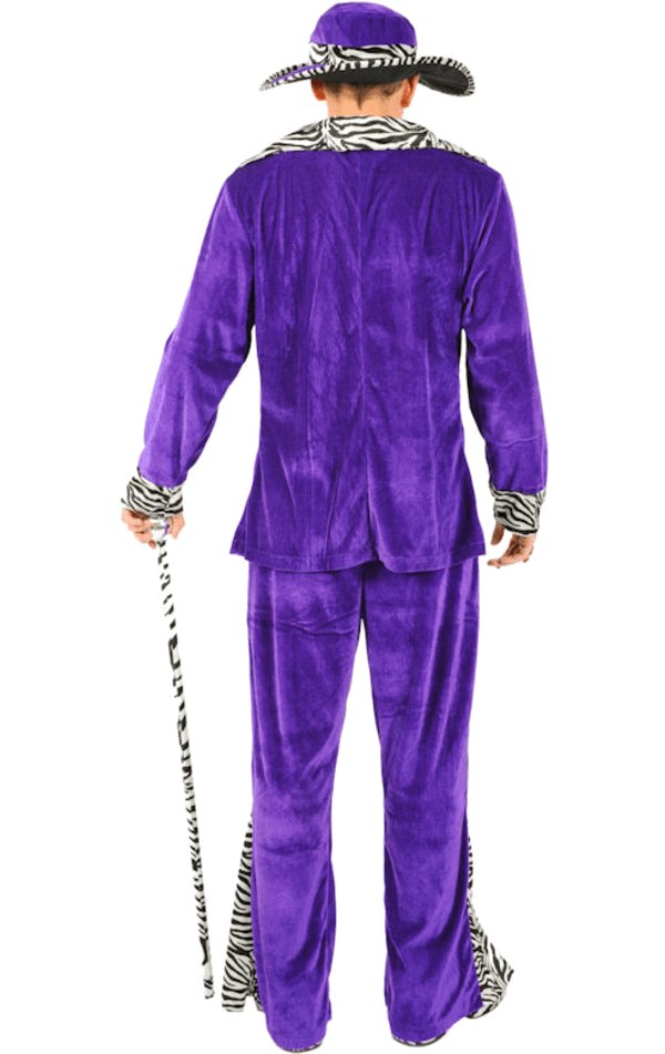 Adult Purple Pimp Costume & Hat - Simply Fancy Dress