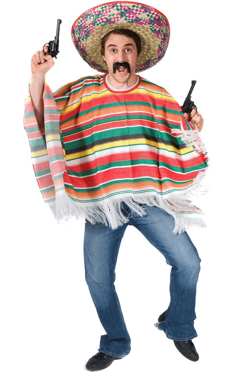 Adult Rainbow Mexican Poncho - Simply Fancy Dress