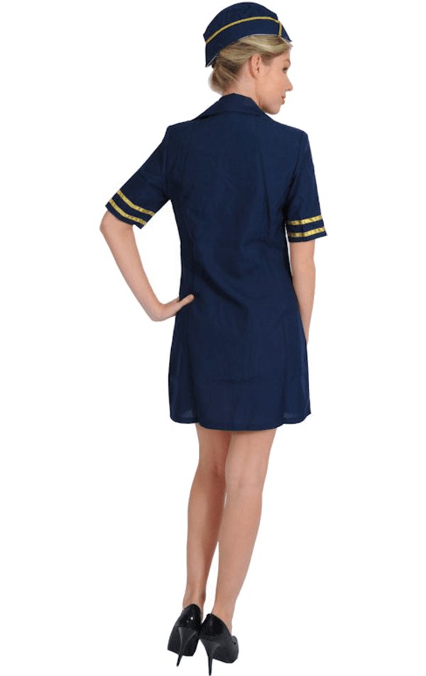 Adult Sexy Blue Air Hostess Costume - Simply Fancy Dress