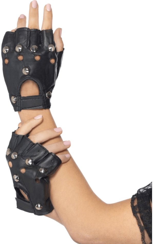 Adult Studded Punk Gloves - Simply Fancy Dress