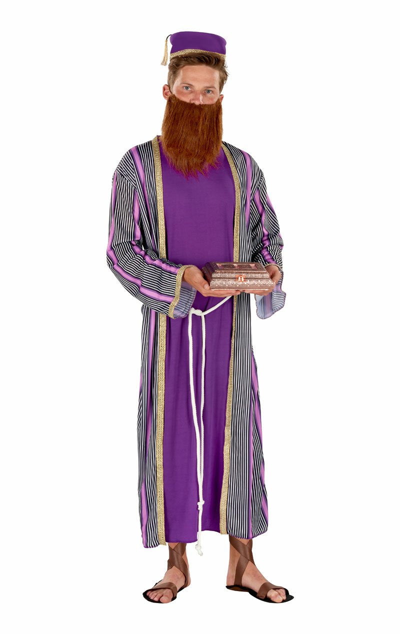 Adult Three Wise Men Purple Costume with Fez Hat - Simply Fancy Dress