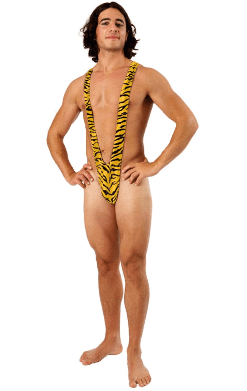 Adult Tiger Print Borat Mankini - Simply Fancy Dress