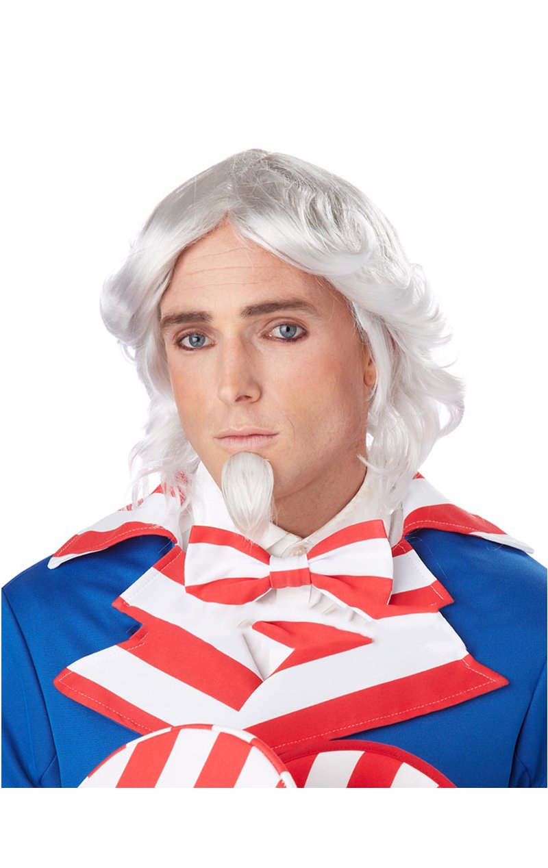 Adult Uncle Sam Wig & Chin Patch - Simply Fancy Dress