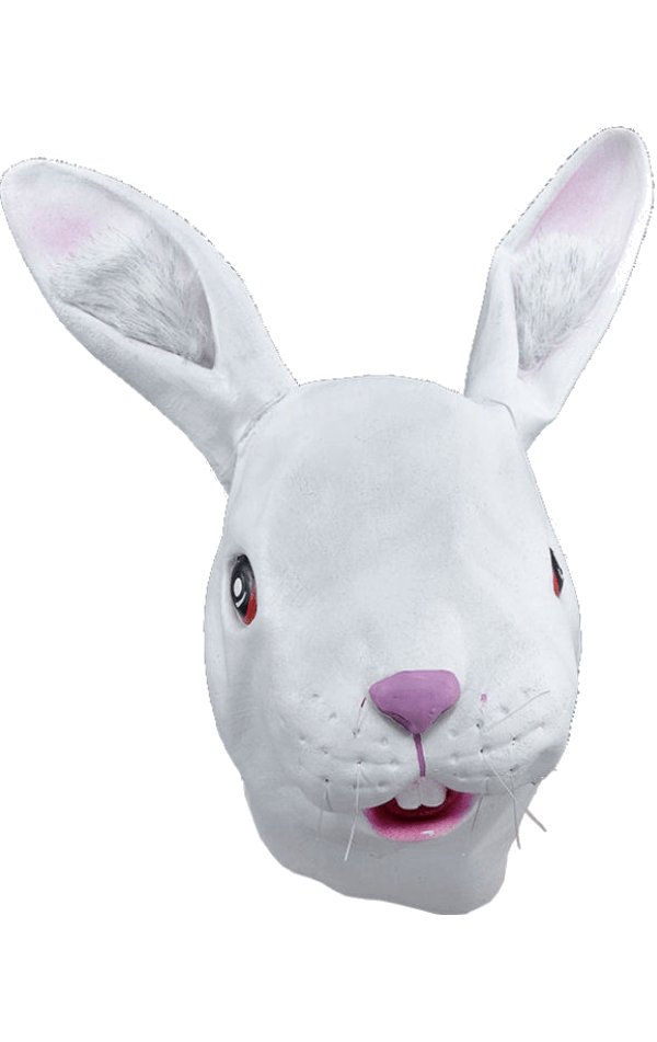 Adult Unisex White Rabbit Mask - Simply Fancy Dress