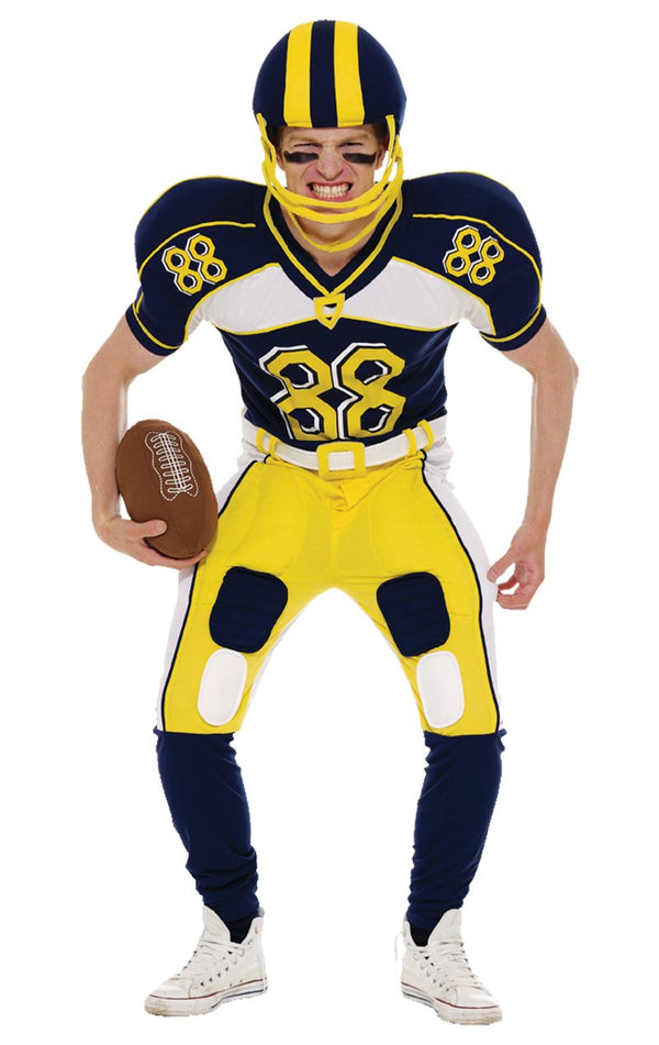 American Football Player Costume (Inc Helmet and Ball) - Simply Fancy Dress
