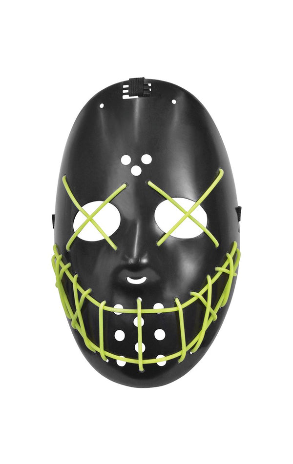 Anarchy Glow Plastic Mask - Simply Fancy Dress