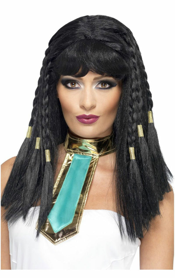 Black Cleopatra Wig With Braids - Simply Fancy Dress