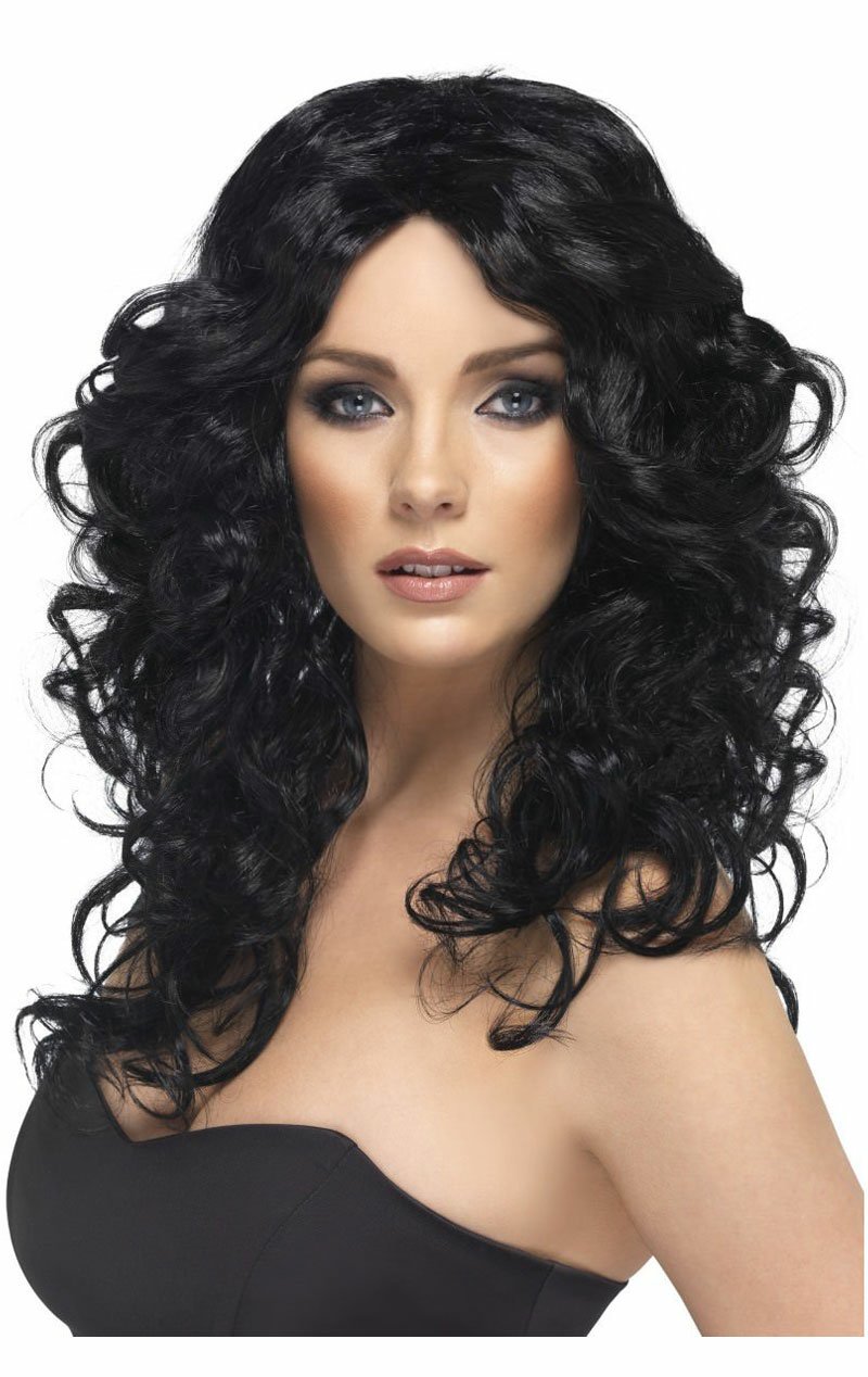Black Glamour Wig - Simply Fancy Dress