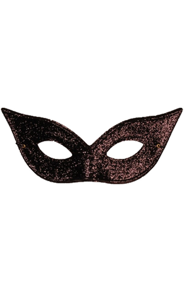 Black Pointed Glitter Mask - Simply Fancy Dress
