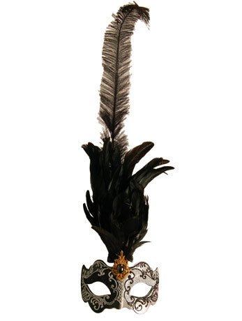 Black/Silver Handmade Mask - Simply Fancy Dress