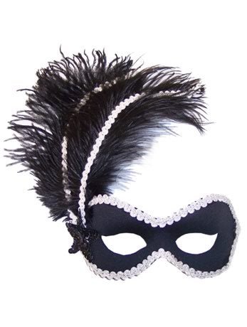 Black/White Lucinda Mask - Simply Fancy Dress