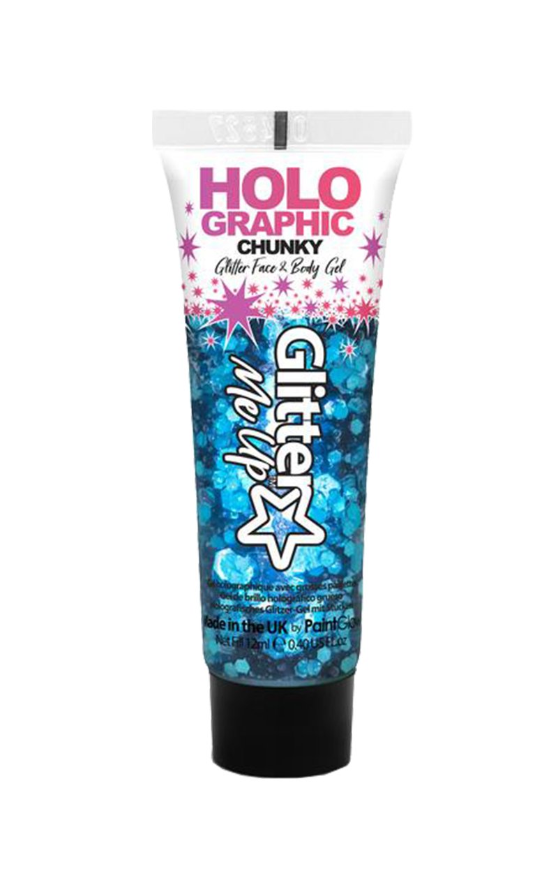 Blue Chunky Glitter Body Gel - Simply Fancy Dress